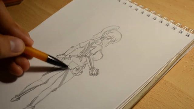 Рисую аниме девочку в стиле CYBERPUNK. смотреть онлайн