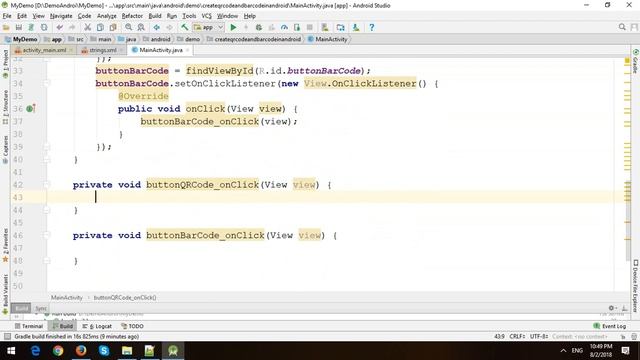 Generate QR Code and BarCode in Android смотреть онлайн