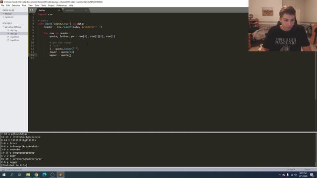 Advent of Code 2020 Day 2 - using Python смотреть онлайн