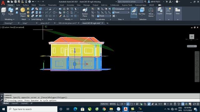 Vẽ AutoCAD 3D Ngôi Nhà - Bài 5: Vẽ chỉ tường trang trí cho ngôi nhà trong CAD 3D смотреть онлайн