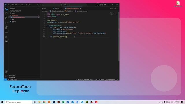 Creating a Virtual Assistant in python, openai, elevenlabs tutorial 2 | digital brain openai chatGP смотреть онлайн