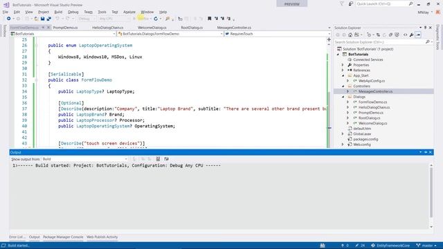 FormFlow: Attributes | Part - 10 | Using Microsoft Bot Framework, LUIS, and Cognitive Services смотреть онлайн