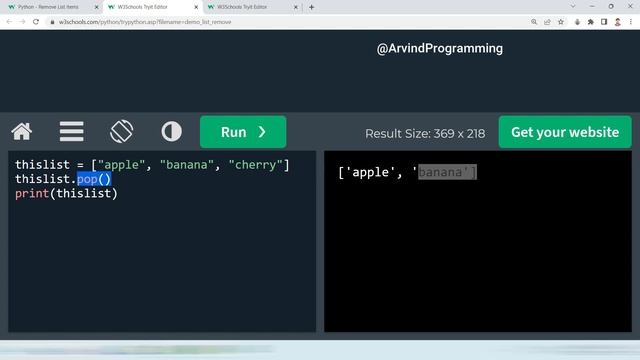Removing items in a Python list using remove, pop, del, and clear methods@arvindprogramming смотреть онлайн
