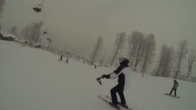 Прокат по учебному склону на "Роза Хутор" смотреть онлайн