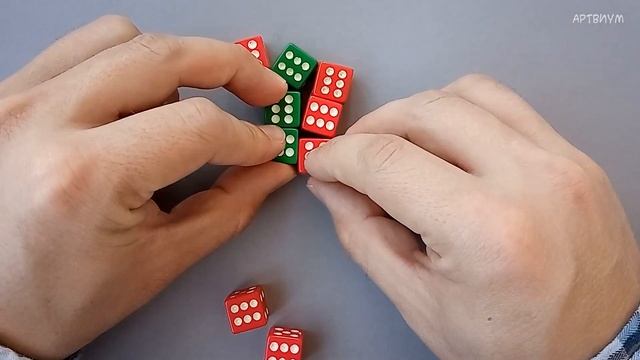 Двигающиеся кубики! Как собрать подвижный антистресс из игральных кубиков | Antistress Moving Cubes смотреть онлайн