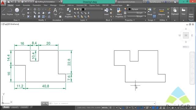 Aula 03 | AutoCAD 2015 | Criando Linhas e Dimension Linear смотреть онлайн