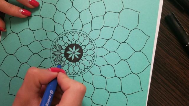 РИСУЮ МАНДАЛУ | МАНДАЛА ДЛЯ НАЧИНАЮЩИХ | DRAWING MANDALA | FOR BEGINNERS | КАК НАРИСОВАТЬ МАНДАЛУ смотреть онлайн
