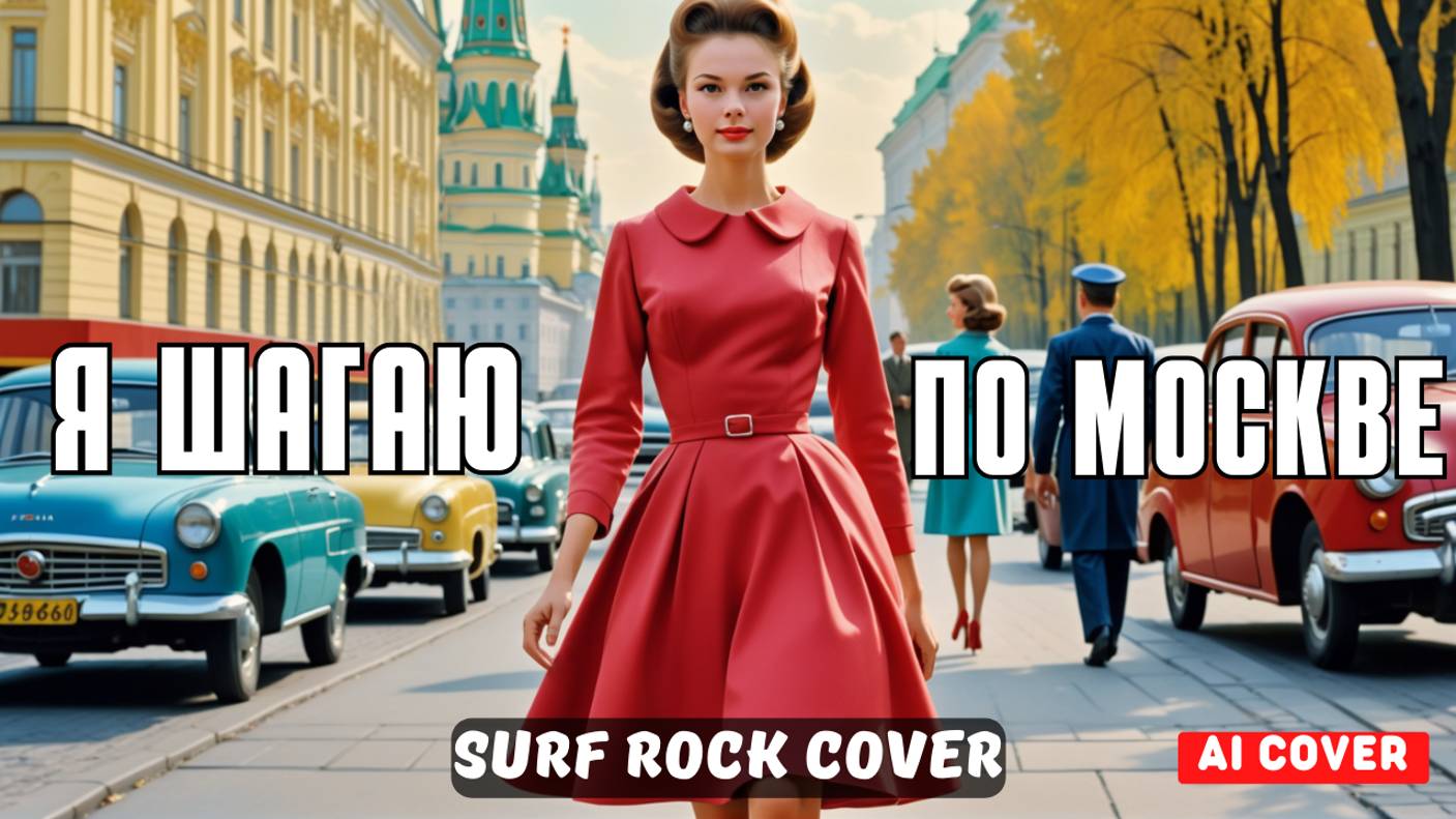 Я шагаю по Москве (Ai Cover) - Surf Rock Cover