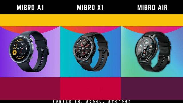 Xiaomi Mibro A1 Vs Mibro X1 Vs Mibro Air  Smart Watch Comparison (Detailed)