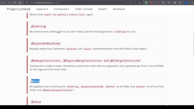 107. Tipos de Annotations de Lombok | POO Java смотреть онлайн