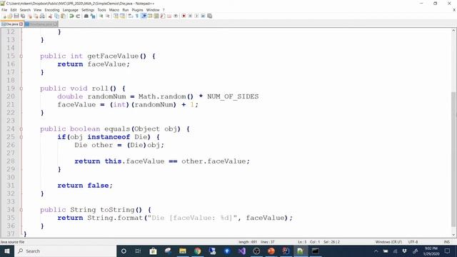 Java 2, Spring 2020 - Chapter 4 Review смотреть онлайн