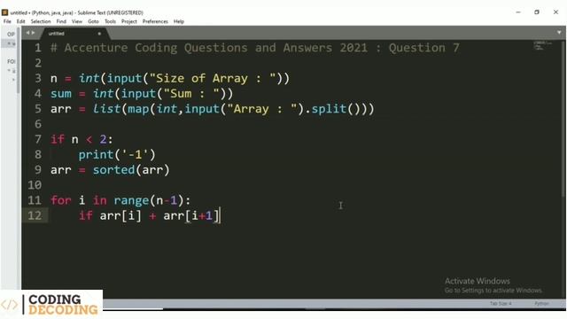 Accenture Python Coding Question - 7 and Answer 2021 #accenture #python #coding смотреть онлайн