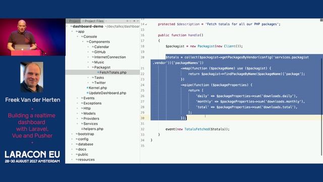 Freek Van der Herten - Building a realtime dashboard with Laravel, Vue and Pusher - Laracon EU 2017 смотреть онлайн