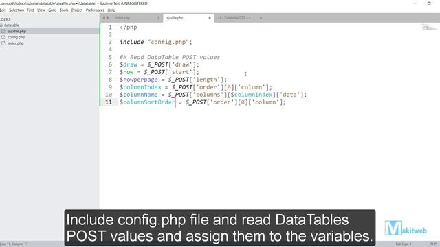 Date range search in DataTable with jQuery AJAX and PHP смотреть онлайн