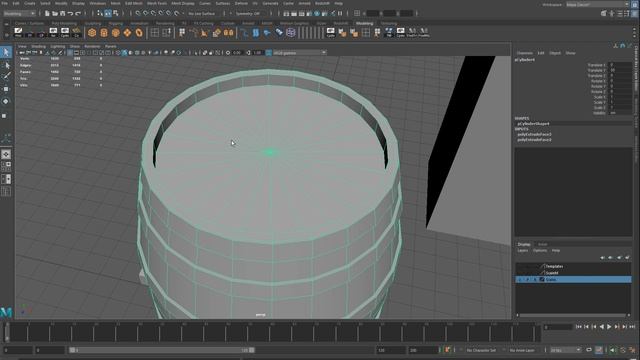 Beginner's Guide to Game Prop Creation 1/4: Wooden Barrel - Modeling with Maya смотреть онлайн