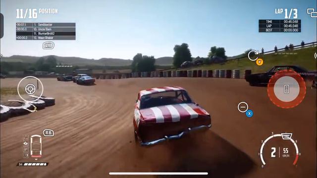 Wreckfest Touchscreen Controls On IPhone Using Xbox Cloud Gaming. SUCH A FUN GAME