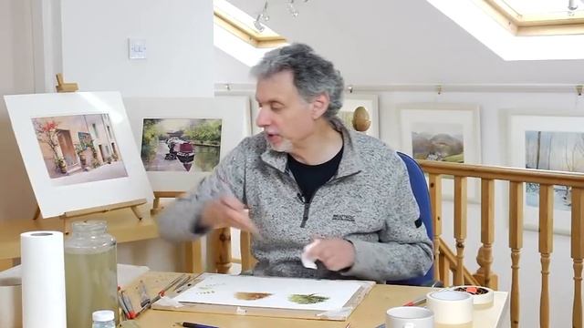 Geoff Kersey Watercolour Technique ⎮Summer And Autumn Trees⎮Watercolour Landscape