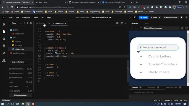 Beautiful Password Validation Design With React JS смотреть онлайн