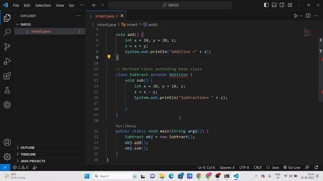 Java Basic to Advance Single and Multiple Inharitance смотреть онлайн