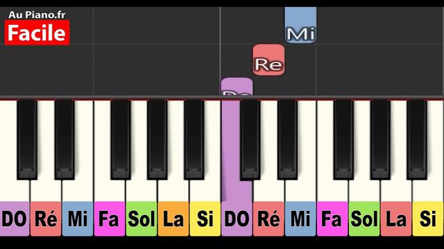 Au clair de la lune - Tuto Piano FACILE смотреть онлайн