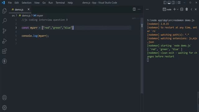 javascript coding interview questions || array destructuring смотреть онлайн