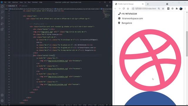 Profile Card UI Design | Bootstrap 4 | Speed Coding смотреть онлайн