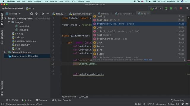 Day 34 - Intermediate+ API Practice - Creating a GUI Quiz App - 5 Class based Tkinter UI смотреть онлайн
