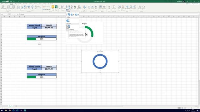 How to Make a Progress Ring in Microsoft Excel (Circular Progress Bar) смотреть онлайн