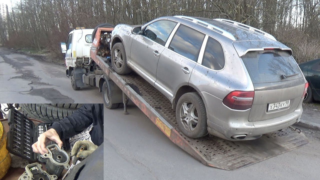 Замена сервопривода раздатки на Порше Кайен (Porsche Cayenne): Докатались по бездорожью!!! смотреть онлайн