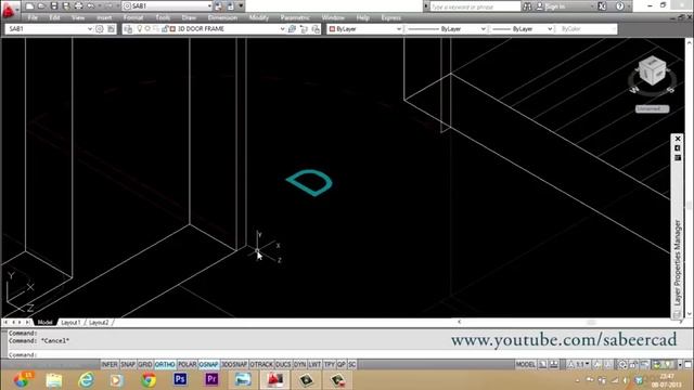 AUTOCAD 3D HOUSE PART2 MAKING 3D DOORS смотреть онлайн