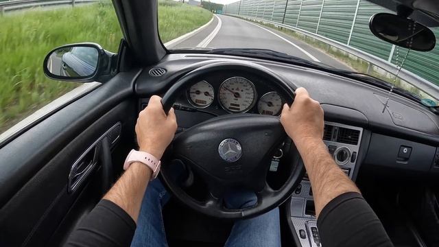2000 Mercedes SLK 200 Kompressor [2.0 I 163HP] |0-100| POV Test Drive #1210 Joe Black