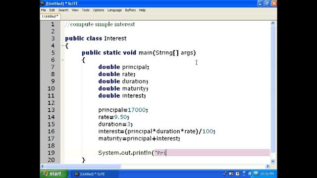 Basic Java Program using SciTE editor Lesson-7 Practical-2 смотреть онлайн
