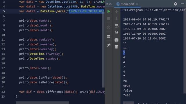 Dart | DateTime смотреть онлайн