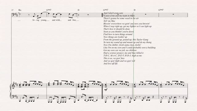 Bassoon - Young, Wild & Free - Wiz Khalifa ft. Bruno Mars - Sheet Music, Chords & Vocals смотреть онлайн