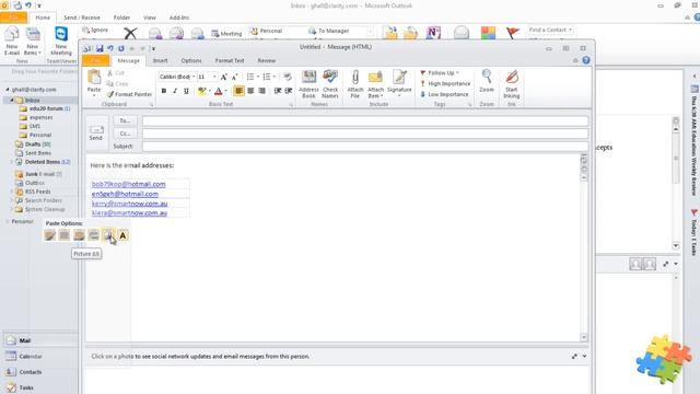 7. Outlook - Copying and Pasting from Excel смотреть онлайн
