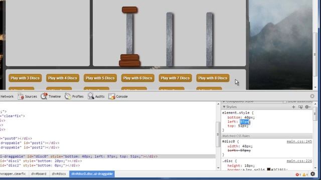 Create a game with jQuery UI - Tower of Hanoi - (10/10) смотреть онлайн