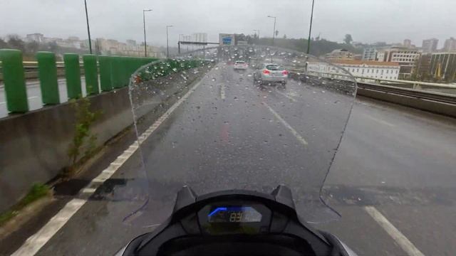 Going To Work On Honda Integra NC 750 S In Heavy Rain ? ? - 4K UltraHD