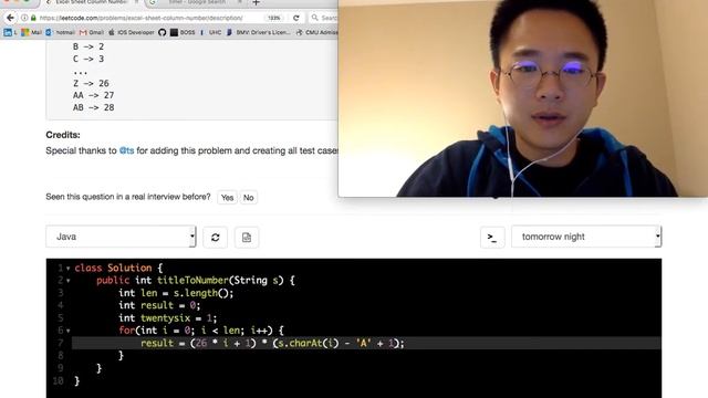 15 min Java Coding Challenge - Excel Sheet Column Number смотреть онлайн