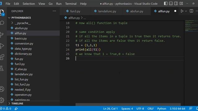 all function or method in python for tuple | python basics | @CodeWithHarry смотреть онлайн