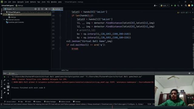 Make Your Own Virtual Ball Game using Python in Hindi || #python #openCV #game #ballgame смотреть онлайн