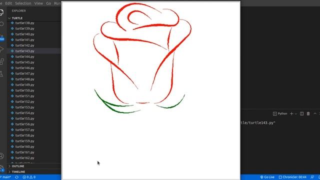 Drawing rose in turtle python - App Stack смотреть онлайн