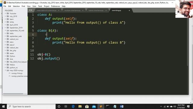 method overriding in python смотреть онлайн