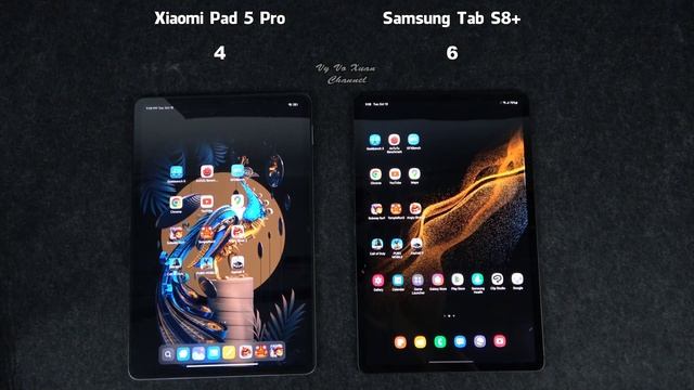 Xiaomi Pad 5 Pro 12.4 vs Samsung Galaxy Tab S8+ | Benchmark Scores, SpeedTest and Speakers test смотреть онлайн