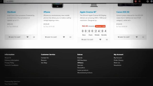 Installation and appearance of the module "Additional pages" for OpenCart 2.x смотреть онлайн