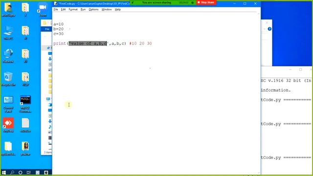 Print statement | sep and end attribute of print() function | variable assignment | swapping code смотреть онлайн