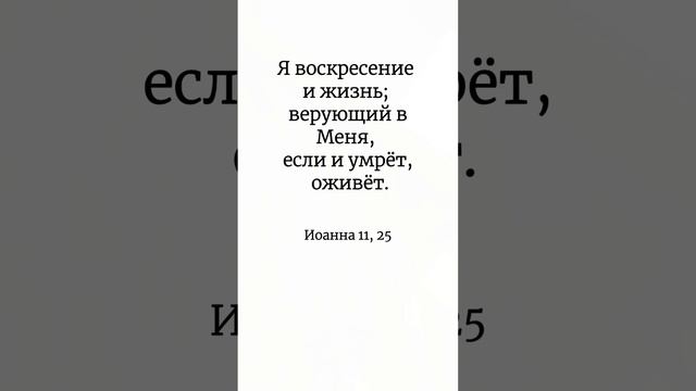 БИБЛИЯ НАИЗУСТЬ, Иоанна 11, 25 смотреть онлайн