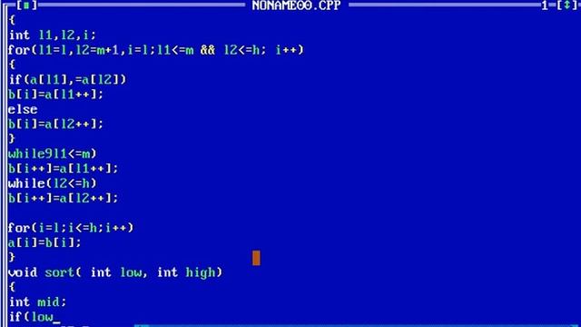 Merge Sort Program in C Language смотреть онлайн