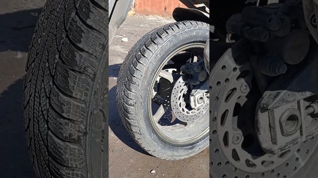 Авто покрышка( резина) на мотоцикл, часть 1/2 смотреть онлайн