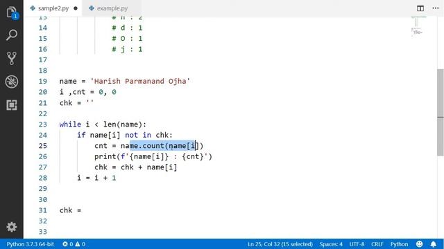 Count Characters In A String using While loop смотреть онлайн